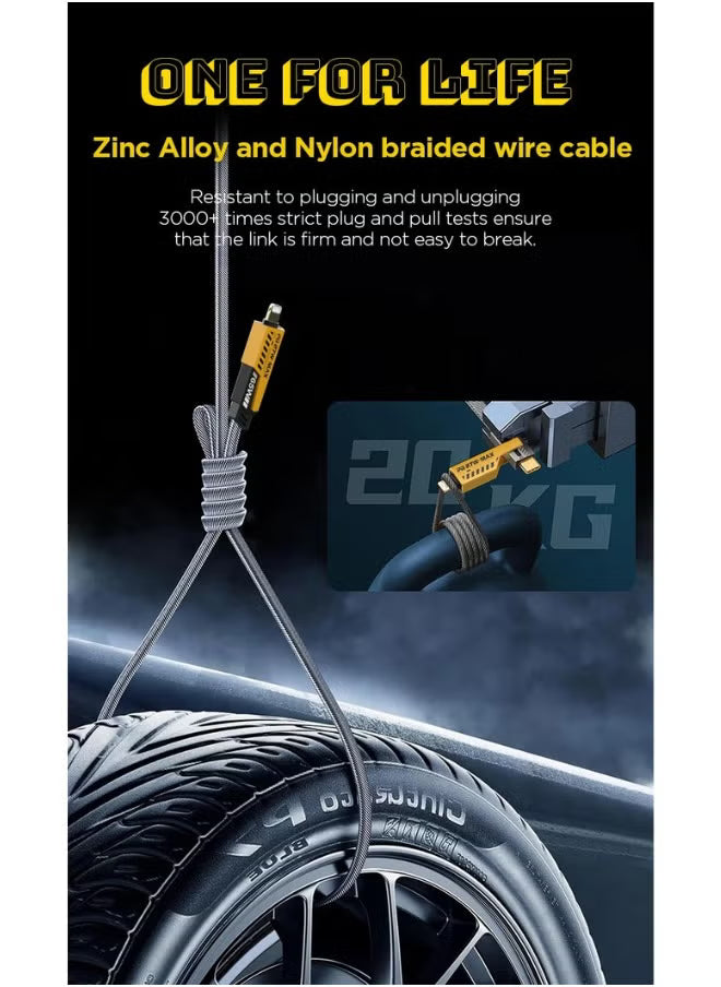 كابل شحن سريع 65 واط 4 في 1