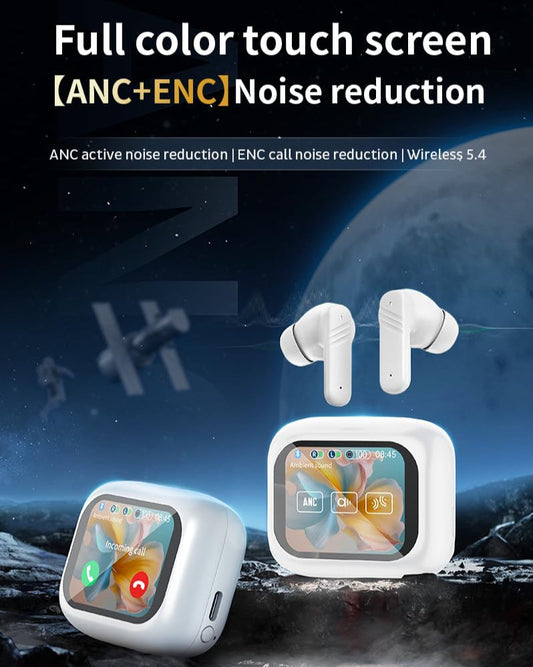 Touch Screen Earbud - Wireless Bluetooth 5.4 Earbuds Noise